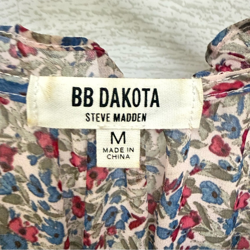 BB Dakota Ditsy Floral Ruffle Cap Sleeve Tiered Maxi Dress M | Prairie Boho - Picture 4 of 11